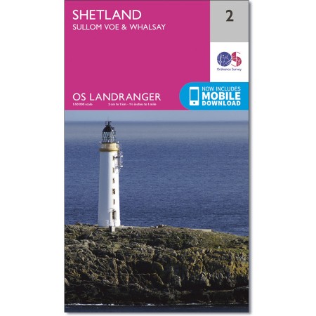 LR-002  Shetland - Whalsay | topografische wandelkaart 9780319261002  Ordnance Survey Landranger Maps 1:50.000  Wandelkaarten Shetland & Orkney