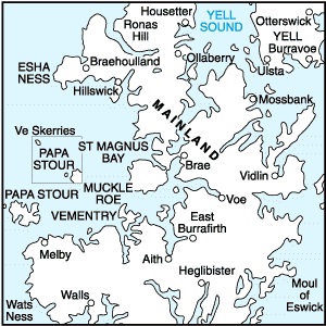 LR-003  Shetland - North Mainland | topografische wandelkaart 9780319261019  Ordnance Survey Landranger Maps 1:50.000  Wandelkaarten Shetland & Orkney
