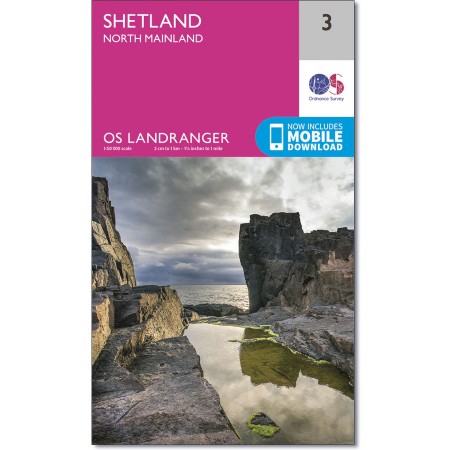 LR-003  Shetland - North Mainland | topografische wandelkaart 9780319261019  Ordnance Survey Landranger Maps 1:50.000  Wandelkaarten Shetland & Orkney