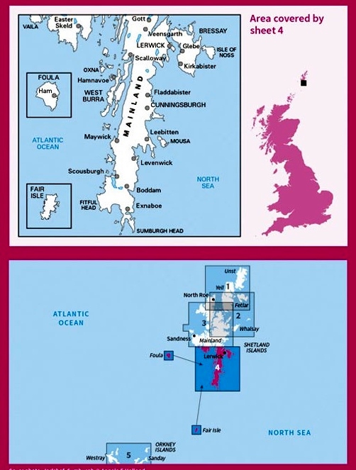 LR-004  Shetland - South Mainland | topografische wandelkaart 9780319261026  Ordnance Survey Landranger Maps 1:50.000  Wandelkaarten Shetland & Orkney