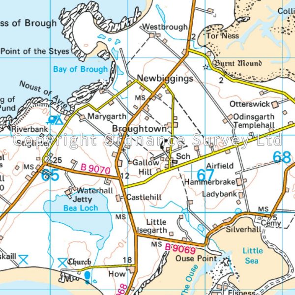 LR-005  Orkney - Northern Isles | topografische wandelkaart 9780319261033  Ordnance Survey Landranger Maps 1:50.000  Wandelkaarten Shetland & Orkney