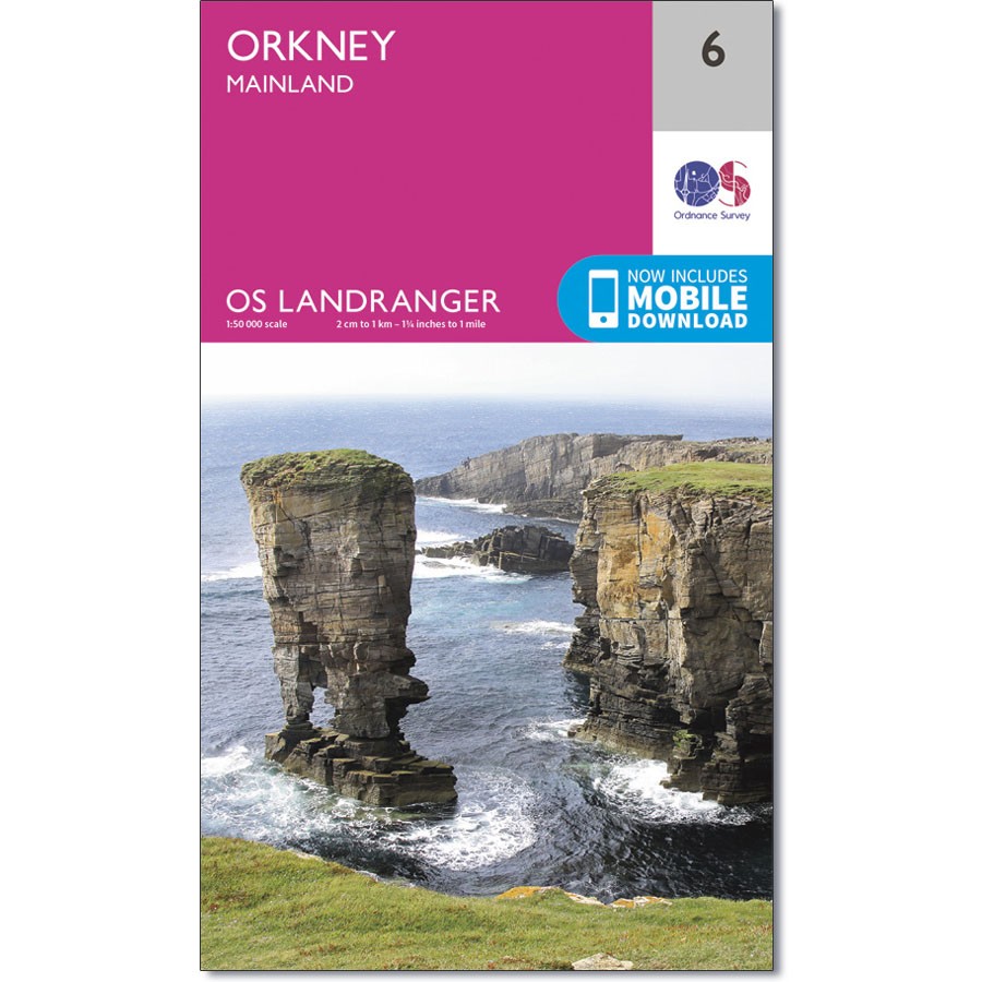 LR-006  Orkney - Mainland | topografische wandelkaart 9780319261040  Ordnance Survey Landranger Maps 1:50.000  Wandelkaarten Shetland & Orkney