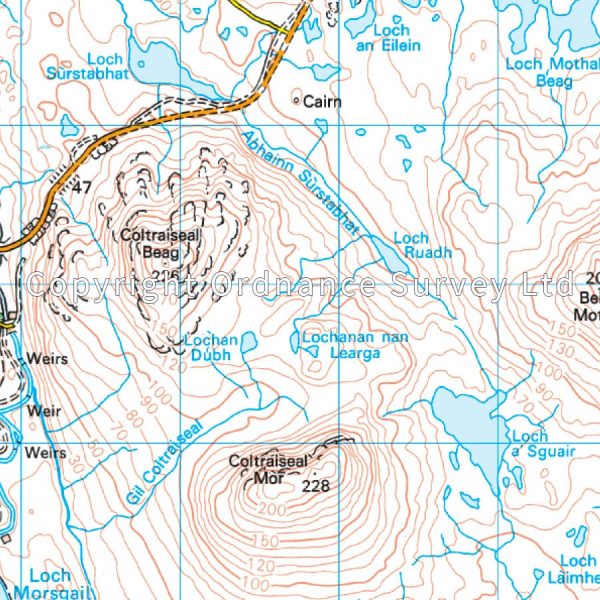 LR-013  West Lewis + North Harris | topografische wandelkaart 9780319261118  Ordnance Survey Landranger Maps 1:50.000  Wandelkaarten Skye & the Western Isles