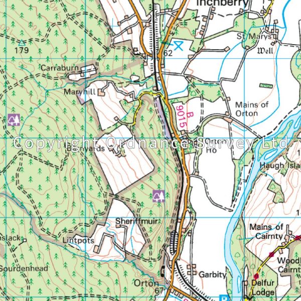 LR-028  Elgin, Dufftown | topografische wandelkaart 9780319261262  Ordnance Survey Landranger Maps 1:50.000  Wandelkaarten de Schotse Hooglanden (ten noorden van Glasgow / Edinburgh)