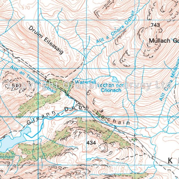 LR-033  Loch Alsh, Glen Shiel, Loch Hourn | topografische wandelkaart 9780319261316  Ordnance Survey Landranger Maps 1:50.000  Wandelkaarten de Schotse Hooglanden (ten noorden van Glasgow / Edinburgh)