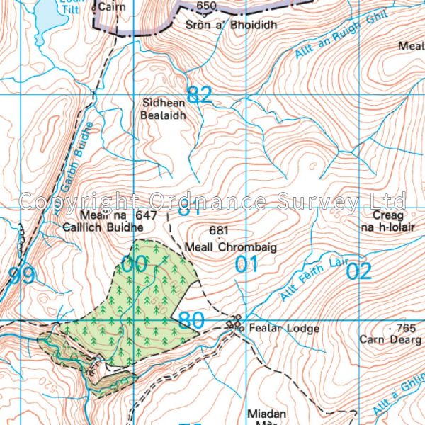 LR-043  Braemar to Blair Atholl | topografische wandelkaart 9780319261415  Ordnance Survey Landranger Maps 1:50.000  Wandelkaarten de Schotse Hooglanden (ten noorden van Glasgow / Edinburgh)