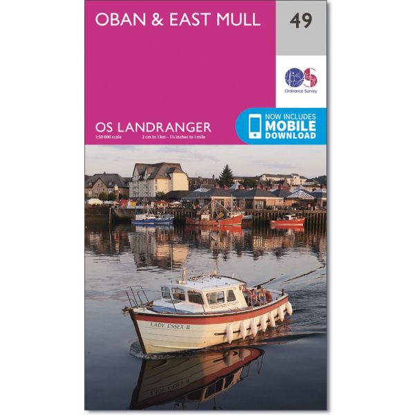 LR-049  Oban + East Mull | topografische wandelkaart 9780319261477  Ordnance Survey Landranger Maps 1:50.000  Wandelkaarten de Schotse Hooglanden (ten noorden van Glasgow / Edinburgh)