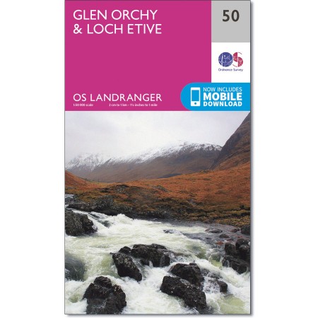 LR-050  Glen Orchy | topografische wandelkaart 9780319261484  Ordnance Survey Landranger Maps 1:50.000  Wandelkaarten de Schotse Hooglanden (ten noorden van Glasgow / Edinburgh)