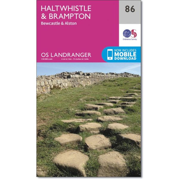 LR-086  Haltwhistle, Bewcastle + Alston | topografische wandelkaart 9780319261842  Ordnance Survey Landranger Maps 1:50.000  Wandelkaarten Noordoost-Engeland, Noordwest-Engeland