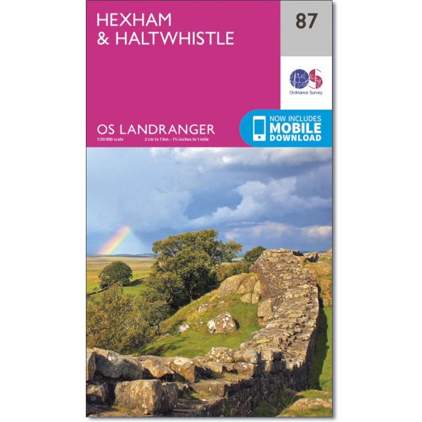 LR-087  Hexham, Haltwhistle | topografische wandelkaart 9780319261859  Ordnance Survey Landranger Maps 1:50.000  Wandelkaarten Noordoost-Engeland