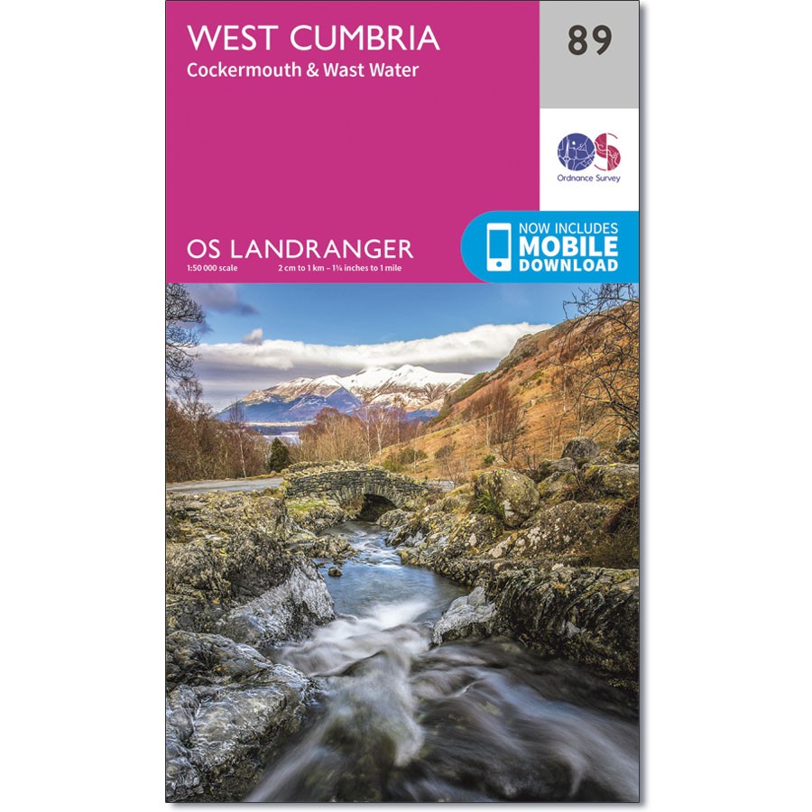 LR-089  West Cumbria, Cockermouth + Wast Water | topografische wandelkaart 9780319261873  Ordnance Survey Landranger Maps 1:50.000  Wandelkaarten Noordwest-Engeland