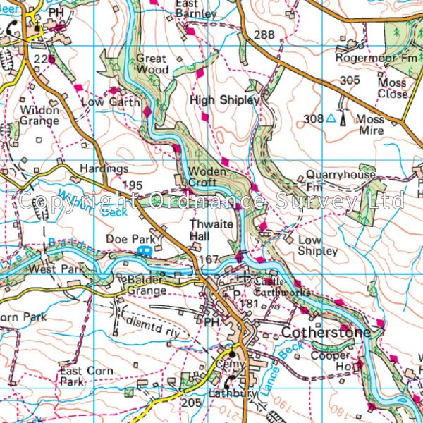 LR-092  Barnard Castle + Surrounding Area | topografische wandelkaart 9780319261903  Ordnance Survey Landranger Maps 1:50.000  Wandelkaarten Noordoost-Engeland