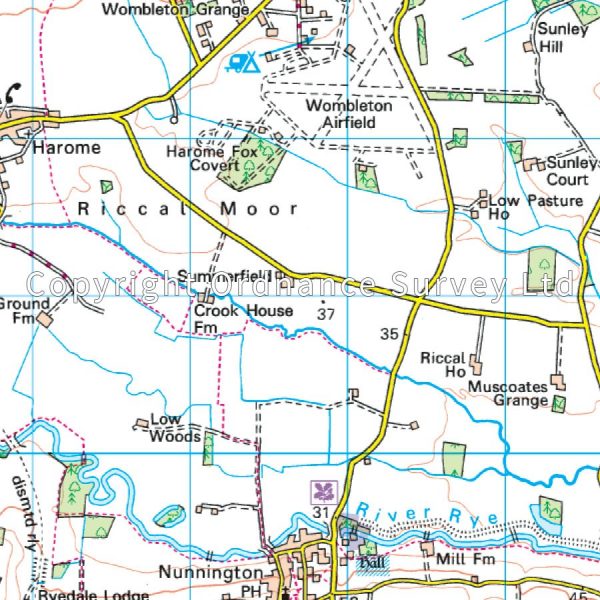 LR-100  Malton, Pickering, Helmsley + Easingwold | topografische wandelkaart 9780319261989  Ordnance Survey Landranger Maps 1:50.000  Wandelkaarten Noordoost-Engeland