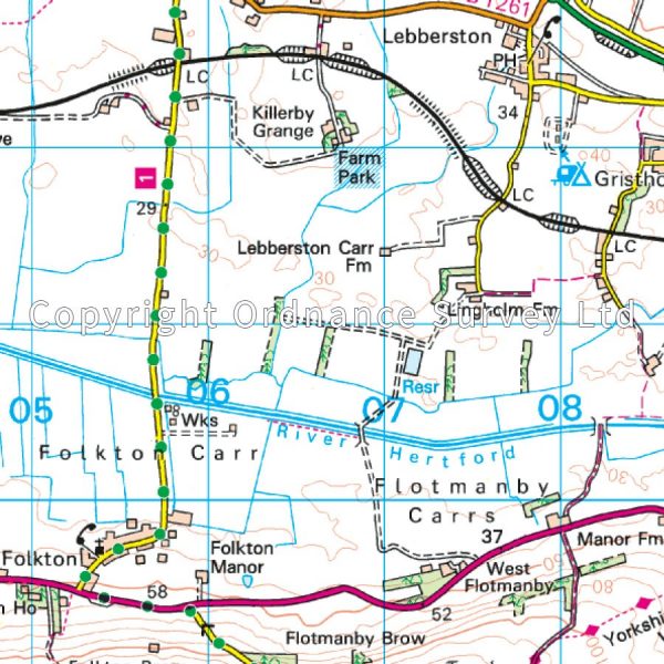 LR-101  Scarborough + Bridlington + Filey | topografische wandelkaart 9780319261996  Ordnance Survey Landranger Maps 1:50.000  Wandelkaarten Noordoost-Engeland