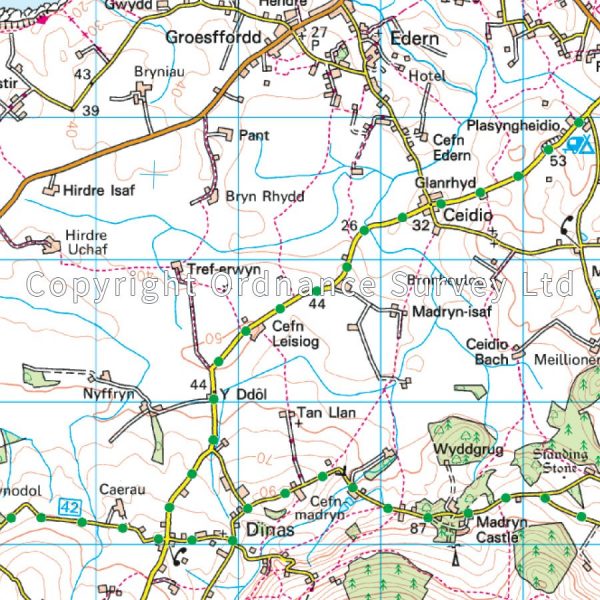 LR-123  Lleyn Peninsula | topografische wandelkaart 9780319262214  Ordnance Survey Landranger Maps 1:50.000  Wandelkaarten Noord-Wales, Anglesey, Snowdonia