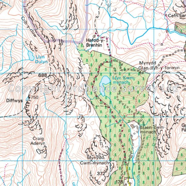 LR-124  Dolgellau | topografische wandelkaart 9780319262221  Ordnance Survey Landranger Maps 1:50.000  Wandelkaarten Noord-Wales, Anglesey, Snowdonia