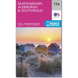 LR-156  Saxmundham, Aldeburgh | topografische wandelkaart 9780319262542  Ordnance Survey Landranger Maps 1:50.000  Wandelkaarten Oost-Engeland