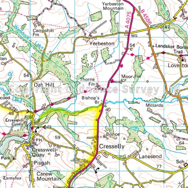 LR-158  Tenby | topografische wandelkaart 9780319262566  Ordnance Survey Landranger Maps 1:50.000  Wandelkaarten Zuid-Wales, Pembrokeshire, Brecon Beacons