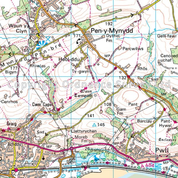 LR-159  Swansea, Gower | topografische wandelkaart 9780319262573  Ordnance Survey Landranger Maps 1:50.000  Wandelkaarten Zuid-Wales, Pembrokeshire, Brecon Beacons