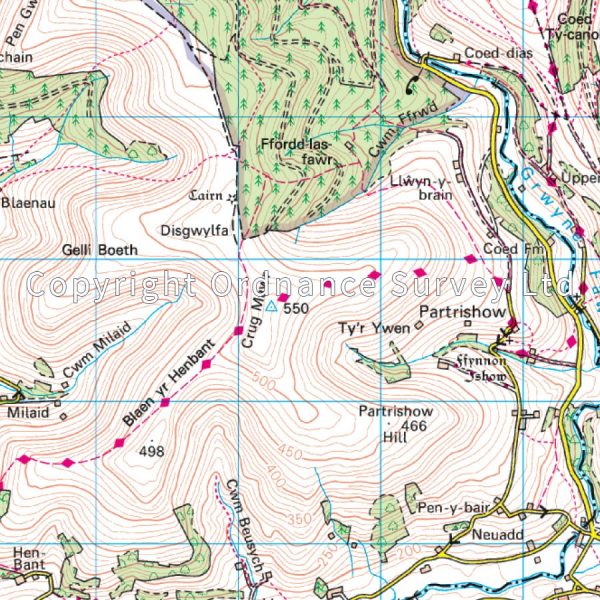LR-161 The Black Mountains | topografische wandelkaart 9780319262597  Ordnance Survey Landranger Maps 1:50.000  Wandelkaarten Zuid-Wales, Pembrokeshire, Brecon Beacons