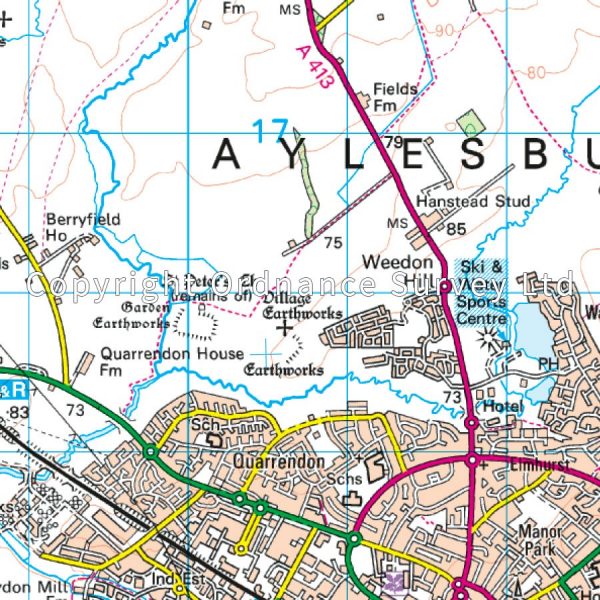 LR-165  Aylesbury + Leighton Buzzard | topografische wandelkaart 9780319262634  Ordnance Survey Landranger Maps 1:50.000  Wandelkaarten Birmingham, Cotswolds, Oxford