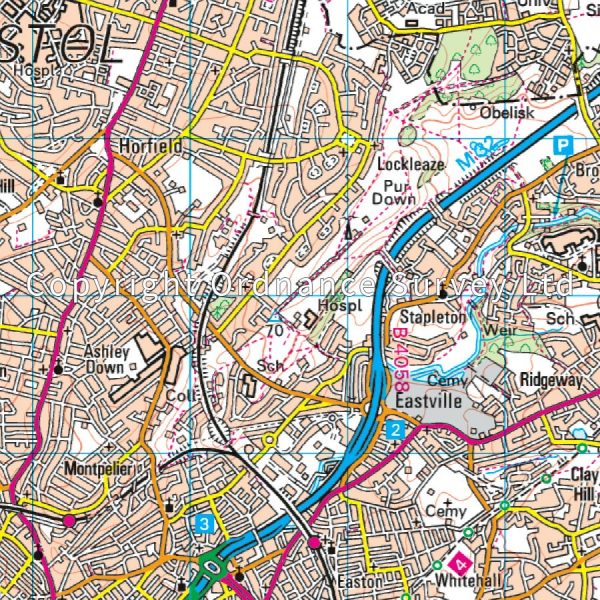 LR-172  Bristol, Bath | topografische wandelkaart 9780319262702  Ordnance Survey Landranger Maps 1:50.000  Wandelkaarten Midlands, Cotswolds