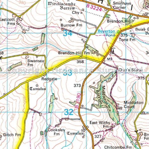 LR-181  Minehead + Brendon Hills | topografische wandelkaart 9780319262795  Ordnance Survey Landranger Maps 1:50.000  Wandelkaarten West Country
