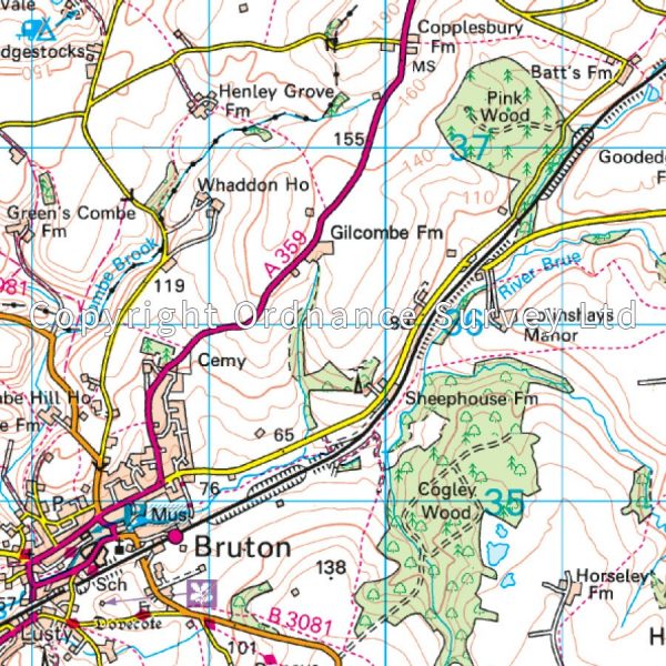 LR-183 Yeovil to Frome | topografische wandelkaart 9780319262818  Ordnance Survey Landranger Maps 1:50.000  Wandelkaarten West Country