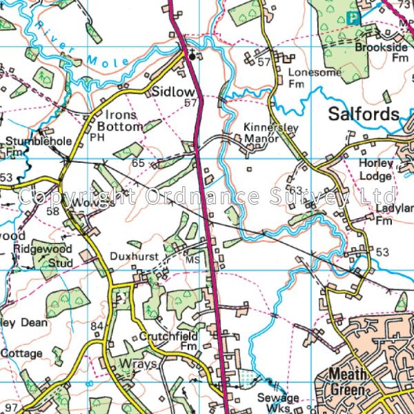 LR-187  Dorking, Reigate | topografische wandelkaart 9780319262856  Ordnance Survey Landranger Maps 1:50.000  Wandelkaarten Zuidoost-Engeland