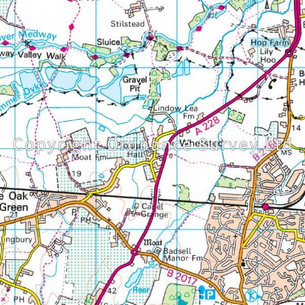 LR-188  Maidstone, The Weald of Kent | topografische wandelkaart 9780319262863  Ordnance Survey Landranger Maps 1:50.000  Wandelkaarten Zuidoost-Engeland