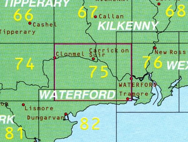 DM-75  Kilkenney - Tipperary | wandelkaart 9780904996593  Ordnance Survey Ireland Discovery Maps 1:50.000  Wandelkaarten Wicklow Mountains, Leinster