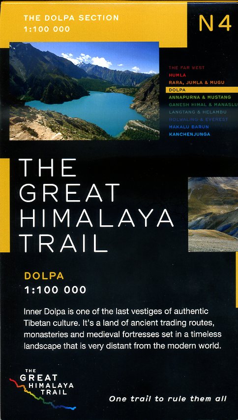 N04 Great Himalayan Trail: Dolpa 9780956981738  Newgrove Consultants Great Himalayan Trail 1:100th.  Wandelkaarten Nepal
