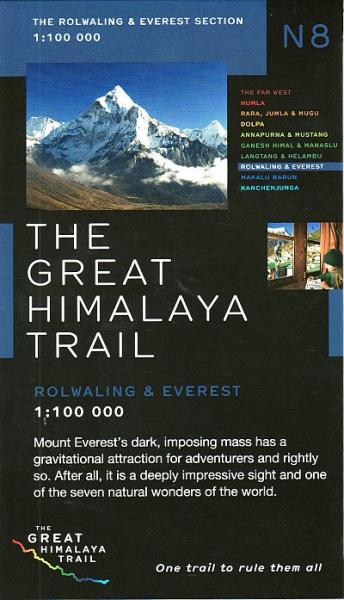 N08 Great Himalayan Trail: Rolwaling & Everest 9780956981776  Newgrove Consultants Great Himalayan Trail 1:100th.  Wandelkaarten Nepal