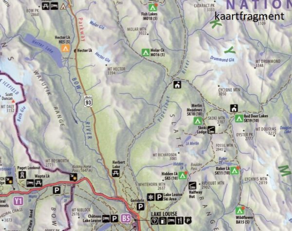 Banff, Kootenay, Yoho: 1:250.000 9780978243371  Canada National Parks  Landkaarten en wegenkaarten Canadese Rocky Mountains