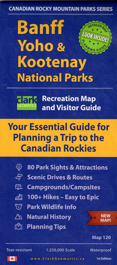 Banff, Kootenay, Yoho: 1:250.000 9780978243371  Canada National Parks  Landkaarten en wegenkaarten Canadese Rocky Mountains