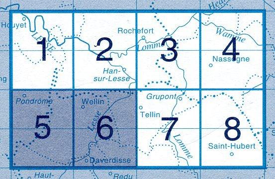 NGI-59/5-6  Pondrome-Wellin | topografische wandelkaart 1:20.000 9781129302817  NGI Belgie 1:20.000/25.000  Wandelkaarten Wallonië (Ardennen)
