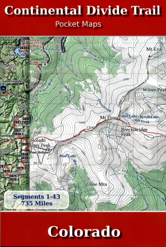Continental Divide Trail Pocket Maps - Colorado * 9781505557336 K Scott Parks Trail Pocket Maps   Meerdaagse wandelroutes, Wandelgidsen Colorado, Arizona, Utah, New Mexico