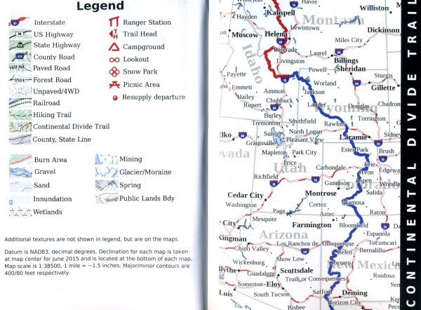 Continental Divide Trail Pocket Maps - Montana/Idaho 9781505579864  Trail Pocket Maps   Meerdaagse wandelroutes, Wandelgidsen Washington, Oregon, Idaho, Wyoming, Montana
