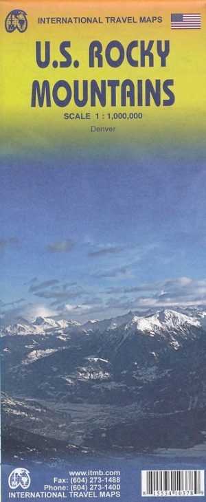 ITM Rocky Mountains (USA) | landkaart, autokaart 1:1.000.000 9781553410379  International Travel Maps   Landkaarten en wegenkaarten VS-West, Rocky Mountains