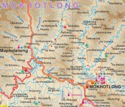 ITM Lesotho | landkaart, autokaart 1:350.000 9781553412953  International Travel Maps   Landkaarten en wegenkaarten Zuid-Afrika