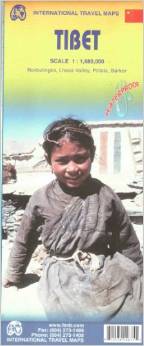 Tibet | landkaart, autokaart 1:1.850.000 9781553414674  ITM   Landkaarten en wegenkaarten Tibet