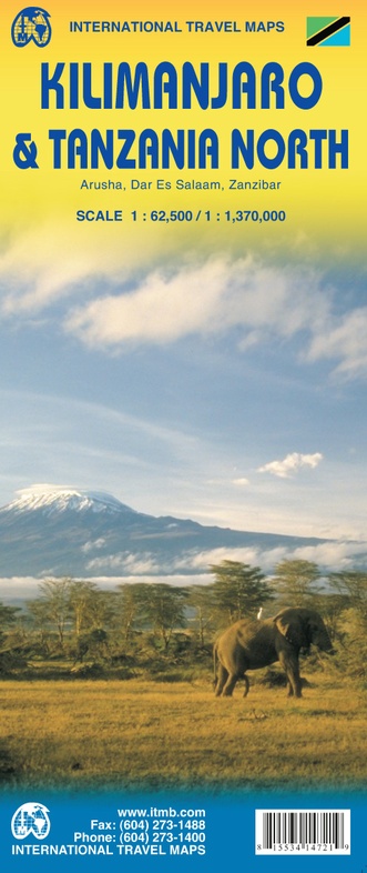 Kilimanjaro 1:62.500 9781553414728  ITM   Wandelkaarten Tanzania, Zanzibar