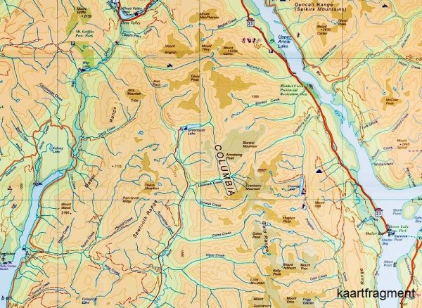 ITM Okanagan & Shuswap  | landkaart, autokaart 1:200.000 9781553418702  International Travel Maps   Landkaarten en wegenkaarten Vancouver en British Columbia