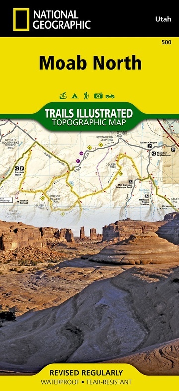 TI500 Moab North 1:70.000 9781566953054  National Geographic / Trails Illustrated Nat.Park/Recr.Series  Wandelkaarten Colorado, Arizona, Utah, New Mexico