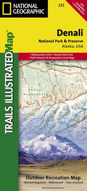 TI222  Denali N.P. + Preserve 1:333.333/200.000 9781566953283  National Geographic / Trails Illustrated Nat.Park/Recr.Series  Landkaarten en wegenkaarten Alaska