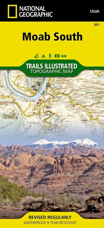 TI500 Moab South 1:70.000 9781566953566  National Geographic / Trails Illustrated Nat.Park/Recr.Series  Wandelkaarten Colorado, Arizona, Utah, New Mexico