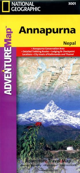 Annapurna adventure map 1:125.000 9781566955218  National Geographic / Trails Illustrated Wandelkaarten Nepal  Wandelkaarten Nepal