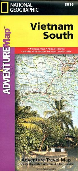 Zuid-Vietnam landkaart / wegenkaart 1:600.000 9781566956024  National Geographic Adventure Maps  Landkaarten en wegenkaarten Vietnam