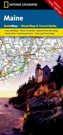 Maine 1:800.000 9781597753142  Nationla Geographic   Landkaarten en wegenkaarten New England