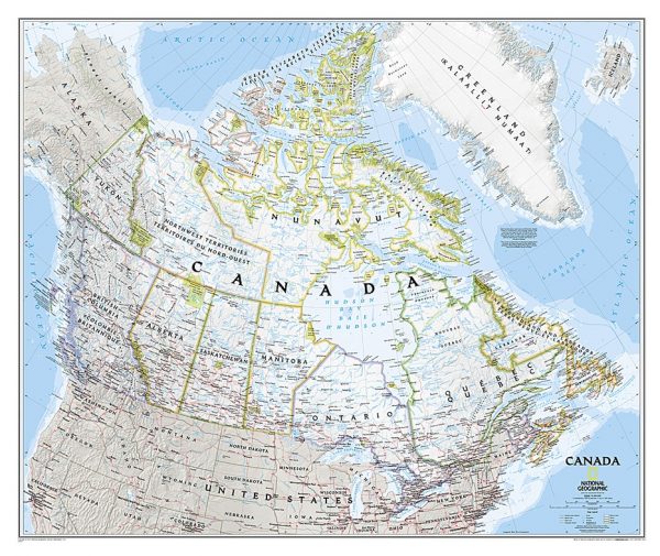 Canada | wandkaart 9781597753548  National Geographic NG planokaarten  Wandkaarten Canada